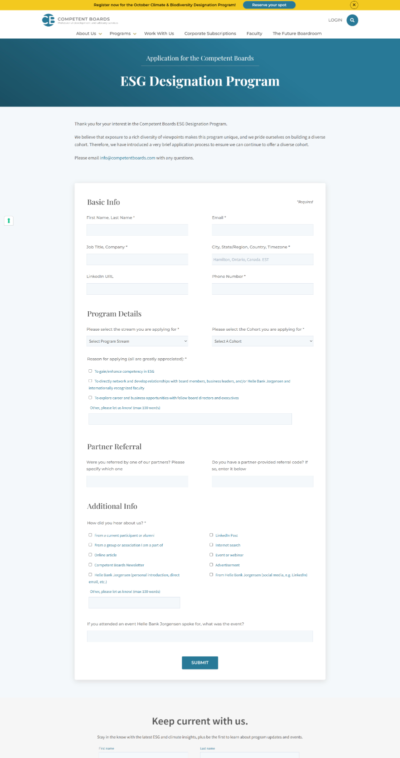 Competent Boards Screenshot